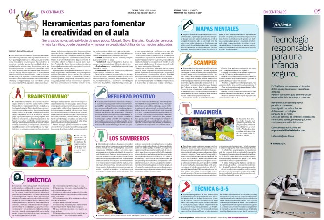 REPORTAJE DESARROLLO PENSAMIENTO CREATIVO