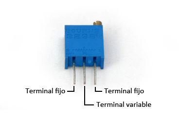 partes de un potenciómetro en arduino