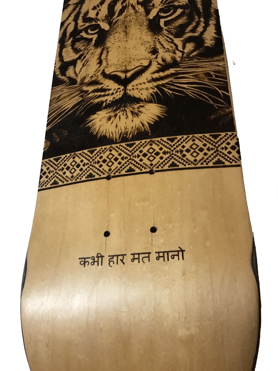 Tigre de Bengala pirograbado