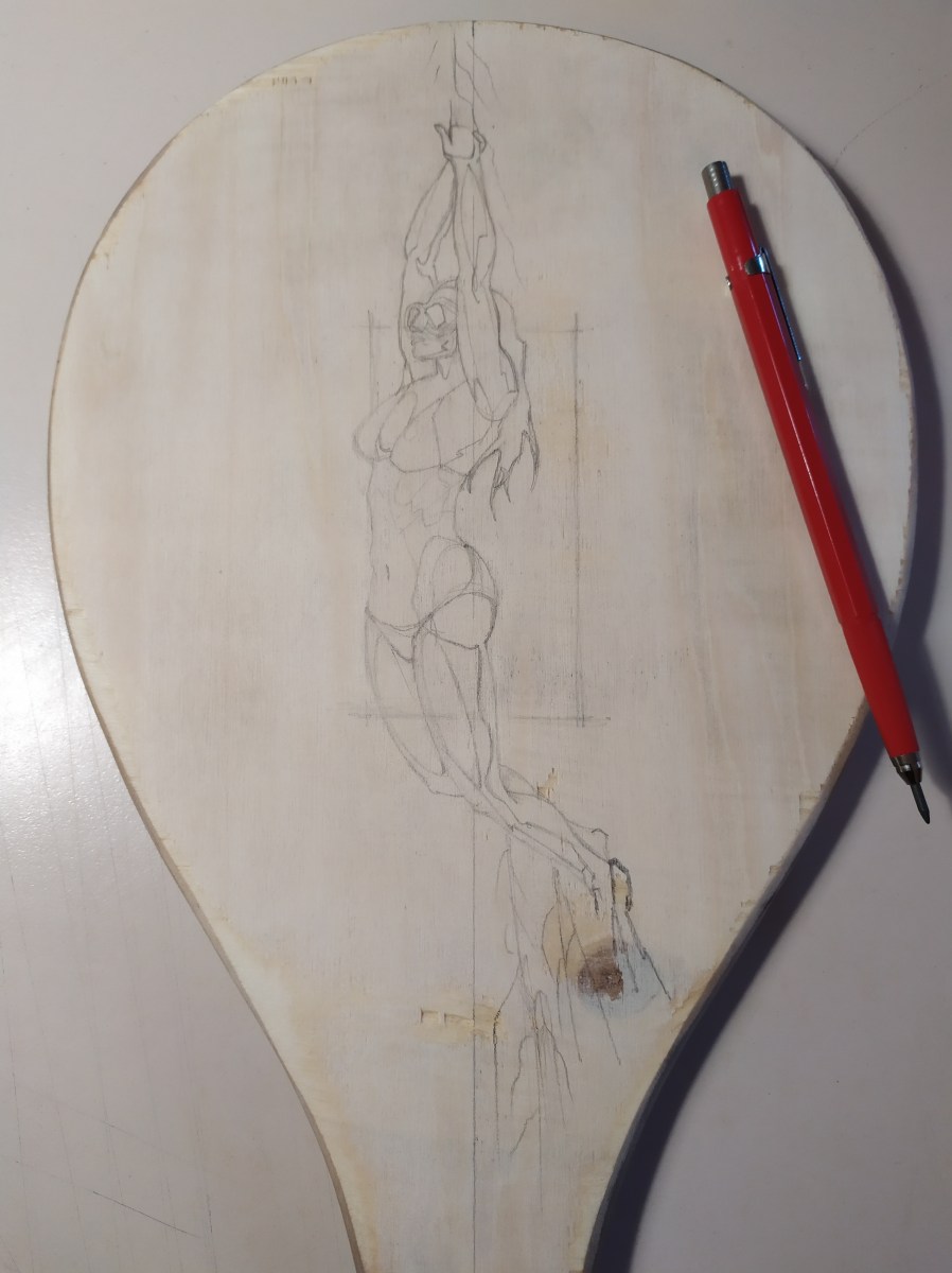 Diver pyrography wood burnings 2