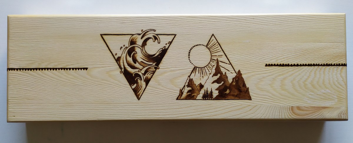 General 1 Caja pirograbada