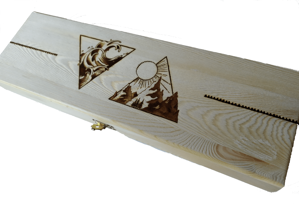 General 3 Caja pirograbada